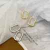 Flashbuy Gold Chic O Shaped Hoop Earring Women's Chunky Hoops Geometrical Earrings Minimalist Jewelry