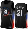 스티치 # 21 Theo Pinson Classic Jersey 사용자 정의 남성 여성 청소년 농구 저지 XS-5XL 6XL