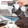 Caffettiera in alluminio durevole Cafeteira Caffettiera espresso Bollitore Moka Caffettiera 50/100/450/600ml 210408