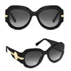 Projektant Okulary Klasyczne 1132 Fiber Arkusz Moda Kobiety Okulary Złoto Metalowe Świątynie Logo Sunglassess Oryginalne pudełko