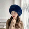 Snö hatt för kvinnor vinter förtjockta plysch faux päls hattar kvinna bonnets beanie solid cap. 211229