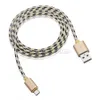 Câble de données en nylon tressé Câble micro USB Adaptateur de charge rapide en métal Type C Cordon de chargeur Android pour téléphone portable 3ft 6ft 10ft 1m 2m 3m