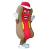 Costume da mascotte Hot Dog di alta qualità Halloween Natale Personaggio dei cartoni animati Abiti Tuta Volantini pubblicitari Abbigliamento Carnevale Unisex Adulti Outfit