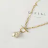 Pendant Necklaces Gold Toggle Clasp Boho Necklace Small Pearl Genuine Freshwater For Women Unique Jewelry