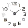 Zegary ścienne Duży Zegarek 3D DIY Akrylowe Lustrzane Naklejki Reloj De Pared Quartz Igły Zegarek Horloge Salon Home Decor Nowoczesny