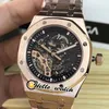 3A K8F 41 mm Aziatisch 2813 automatisch herenhorloge Zwarte innerlijke skelet wijzerplaat Tourbillon 316L stalen kast en armband Saffierhorloges 208S