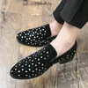 MM Rhinestone Luxury Brand Men's Casual Loafers Genuine Leather Slip-on Dress Shoes Handmade Men Flats Wedding Party Shoe Plus Size 38-47