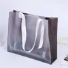 Borsa in PVC alla moda per bomboniere con manico Borsa per la spesa impermeabile traslucida 30 cm x 8 cm x 25 cm