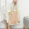 newMesh Handbag Cartoon Portable Beach Bag Printing Fresh Transparent Storage Bags Organizer Easy-to-swim Outdoor Sack Large Size EWC7484