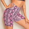 Mulheres Sexy Summer Shorts Snake Imprimir Cintura Alta Cintura Cintura Elástica Calças Curtas Mulheres Calças Pantalones Cortors Mujer 210611