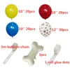 75 pcs animais de estimação cão pata de látex balões de cachorro ossos animal tema festa decoração crianças clássico brinquedos globos hélio ar bolas infláveis ​​abastecimento 211216