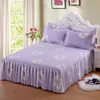 3pcs Hotel Bed Skirt Wrap Around Elastic Bed Shirts Twin /Full/ Queen/ King Size 38cm Height Thin Section for Home Decor F0486 210420