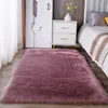 Carpets Modern Plush Soft Sheepskin Bedroom Girl Room Carpet Imitation Wool Long Hair Bedside Rug Pink Red White Living Fur