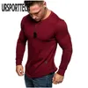 Ursporttech Brand Mode Mäns Långärmad T-shirt Vår Höst Casual Vintage Solid Color Slim Tops Blouse Homme Tshirt M-3XL 210528