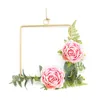 Dekoracyjne kwiaty Wieńce Metalowe wieniec Sztuczny kwiat Garland Wall Wiszące Wisiorek Wedding Party Backdrop Floral Home Decoration