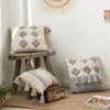 Декоративная подушка 45 * 45 Nordic Cotton Coll Canvas Morocco Thefted Tassel Диван сиденье автомобиль кровать подушки подушки дома искусство осенний декор 210401