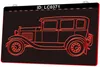 LC0371 Classic Car Old Light Sign Incisione 3D