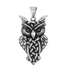 Ancient Silver Owl Necklace Stainless Steel Pendant Necklaces Chain Women Men Hip Hop Fashion Fine Jewelry Will and Sandy