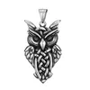 Ancient silver owl necklace Stainless steel pendant necklaces chain women men hip hop fashion jewelry will and sandy