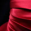 Top Quality Satin Evening Dress Prom Gowns Pleats Formal Dark Red, Royal Blue, Navy Blue,White,Ivory,Champagne, Burgundy