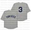 레트로 야구 1951 1961 및 1939 홈 저지 7 맨틀 15 Munson Jerseys White Grey