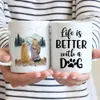 Пара и собаки мужчина женщин персонализированные кружка на заказ керень кофе кружки чашки подарок для семьи DIY 11 / 15oz R2060 210409