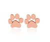 NEW pet cat dog lover paw print stud earrings Puppy Memorial Minimalist earring cute animal footprint gold silver plated earrings free ship