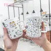 400ml Japanese Cute Cat Ceramic Coffee Mug with Lid Spoon Student Couple Business Office Drinking Cup