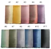 Linen Scarf Hijab Kvinnor Gradient Sjal Muslim Ombre Turban Double Color Fringe Scarves Pashmina Fashion Headscarf Ljuddämpare