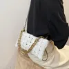 Tressé chaîne épaisse PU cuir enveloppe sacs à bandoulière pour femmes 2021 tendance concepteur épaule sacs à main tendance luxe