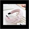 Headbands Jewelry Leaves Wide Knot Headband Bow Hairband Accessories Head Wrap Hair Bands For Women Party Gift Gwqhc