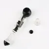 Verre Glycérine Congelable Bobine Pipe Noir barboteur pipe à eau fumer pipes tabac bong