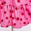 2021 Nieuwe Kerstfeest Meisjes Jurken Korte Mouw Dots Print Meisjes Prinses Jurken Kids Katoen Performance Kostuum 2-10 jaar Q0716