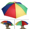 Portable Rain Paraply Hat Armé Grön Vikbar Utomhus Pesca Solskugga Vattentät Camping Fiske Headwear Cap Beach Head Hats Y0217