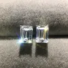 ラディアントカット 2ct ダイヤモンドスタッドイヤリング 100% リアル 925 スターリングシルバージュエリー約束婚約ウェディングイヤリング女性ブライダル