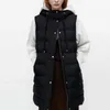 Kvinnor Västjacka Vår Höst Mode Hooded Chic Warm Jacket Vest Fashion Youth Elegant Street Vest Jackor 210910