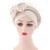 Chapeau pour femme Turban Cap Auto Gele Headtie Nigerian African Hats Ladies Islamic Head Wraps Wedding Caps Foulard musulman Femmes Femme Femme Cheveux Accessoires