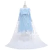 Snö och isflicka Aisha Princess Dress Höst Långärmad Barn Aisha Halloween Klänning Kjol