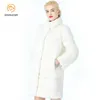 Naturalne norek Futro Panie Panie Winter Coat może ustawić długość ubrań, można dostosować duży rozmiar 6XL7XL 210910