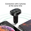 송신기와베이스 듀얼 USB 자동차 블루투스 손 FM 변조기 전화 충전기 iPhone Xiaomi Huawei
