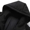 Hommes hiver Parkas manteau fermeture éclair poche épaisse vestes mâle mode décontracté solide streetwear surdimensionné veste hauts épais chaud 4XL 211008