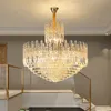 American Crystal Chandelier LED LED Big Modern Flights Lights Fixture Hotel Home Indoor Lighting 3 Light Dimmeter Diameter 60cm 80cm 100cm 120cm