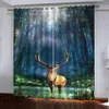 2021 Modern Window Treatment Curtains Printing Blackout Shading For Living Room Kids Bedroom Beautiful landscape Curtain Decor
