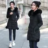 Faux Fur Parkas Mulheres Inverno Down Algodão Jaqueta Grosso Neve Wear Casaco Lady Roupas Jaquetas Femininas 211221