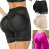 Womens met gewatteerde kont lifter ondergoed ondergoed body shaper heup versterker shapewear shorts naadloze kant ademende booty panty