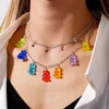 Collier Mini ours gommeux couleur bonbon pour femmes, cadeaux de noël, nouveau collier pendentif étoile, bijoux