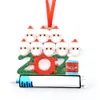 Quarantine Christmas Tree Decoration Keychains Santa Claus With Mask Hanging Ornament 1-7 Heads Accessories Family Party