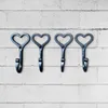 Hooks & Rails Door Hanger Hook Retro Heart Shape Wrought Iron Decorative Vintage Clothes Supplies Home Accessories 