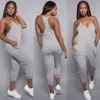 Été Sexy Combinaisons Solid Noir Blanc Femmes Mesdames sans manches Clubwear Party Jumpsuit Bombeur Pantalon long S-3XL