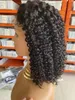 4x4 Lace Closure Peruki z dziecięcymi włosami Indian Remy Human Hair Jerry Curl Krótka peruka dla kobiet 150%